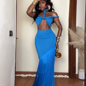 Diva Blue Maxi Dress
